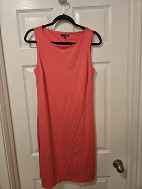 Sleeveless Coral Midi Dress by JM Collection
